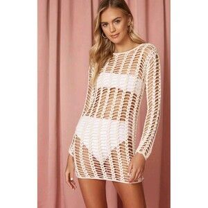 SUPERDOWN Swim Long Sleeve Knit Cover Up Dress size SMALL NEW